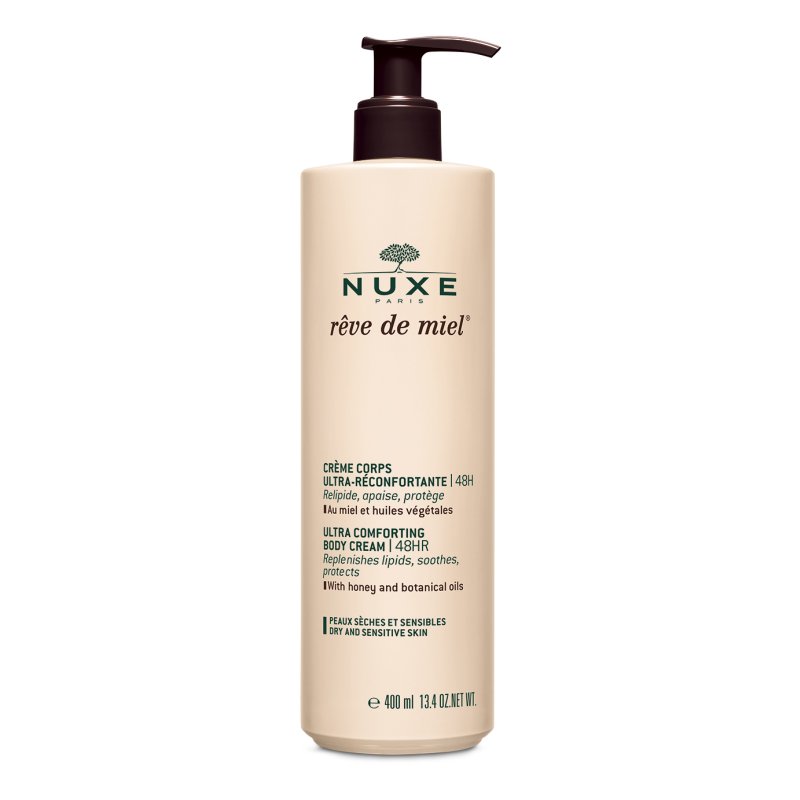 Nuxe Reve De Miel Crema Corpo Ultra-Riconfortante - Crema idratante e nutriente per pelle secca e sensibile - 400 ml