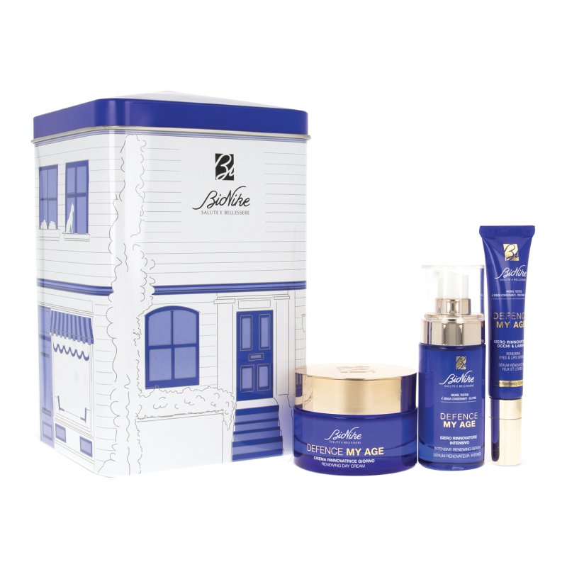 Defence My Age Cofanetto - Siero Rinnovatore Intensivo 30 ml + Crema Rinnovatrice Giorno 50 ml + Siero Rinnovatore Occhi e Labbra 15 ml