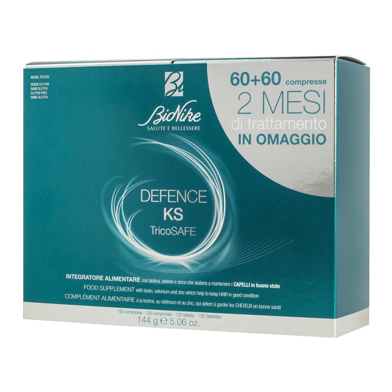 Defence Ks Tricosafe 100 Bipack integratore Alimentare Anticaduta 60+60 compresse