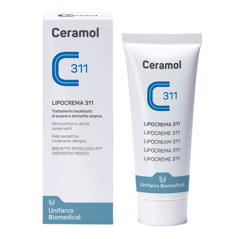 Ceramol Lipocrema 311 Trattamento Localizzato - Trattamento per pelle con dermatite atopica ed eczema - 100 ml