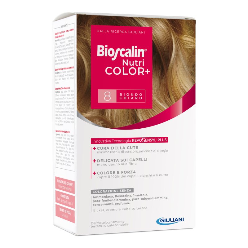 Bioscalin Nutricol Tintura numero 8 - Tinta capelli colore Biondo chiaro