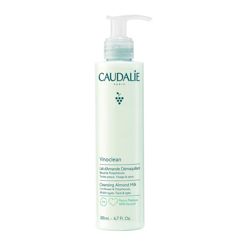 Caudalie Vinoclean Latte di Mandorla Struccante - Adatto anche per pelle sensibile - 200 ml