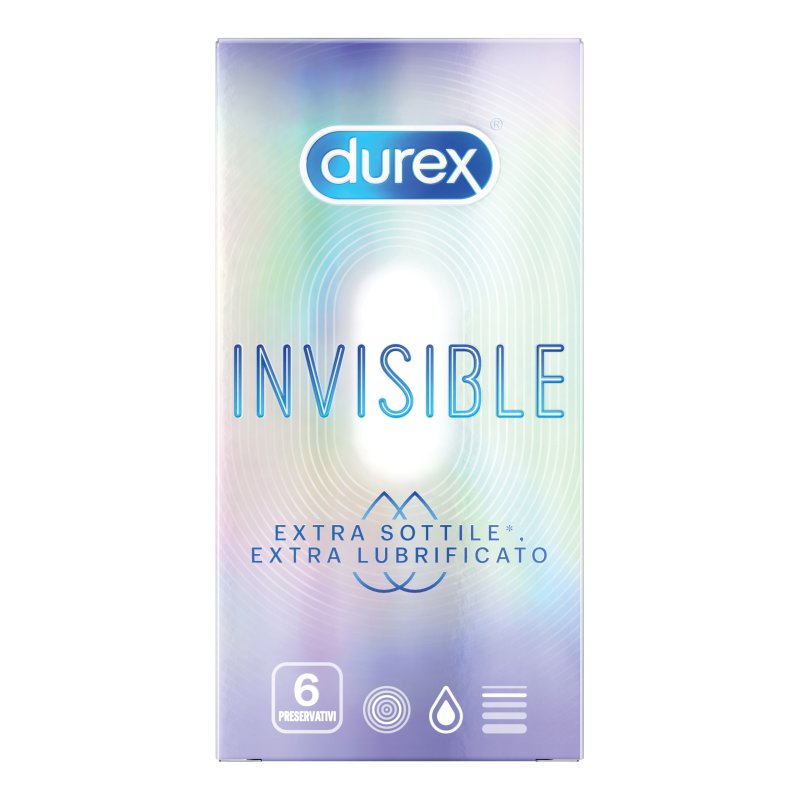 Durex Invisible Extra Lubr 6pz