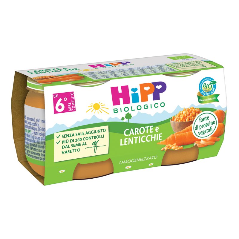 OMO HIPP Bio Carote/Lent.2x80g