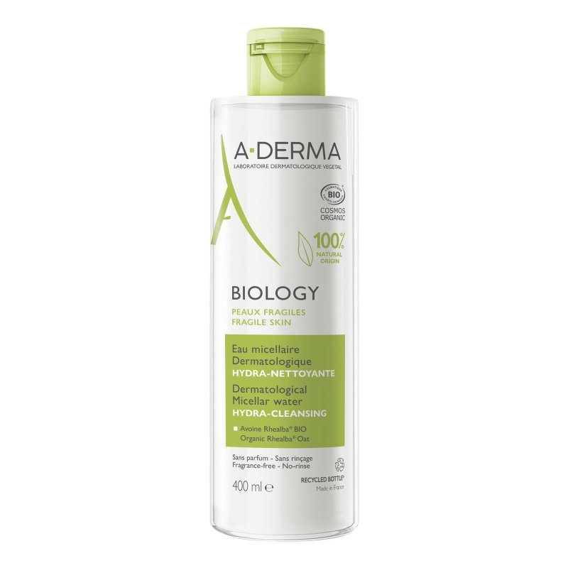 A-Derma Biology Acqua Micellare - Detergente struccante per pelle fragile e sensibile - 400 ml