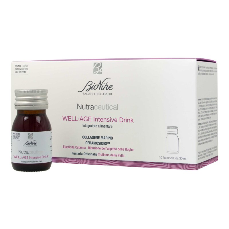 Nutraceutical Well Age Drink - Integratore per il benessere della pelle - 10 flaconcini