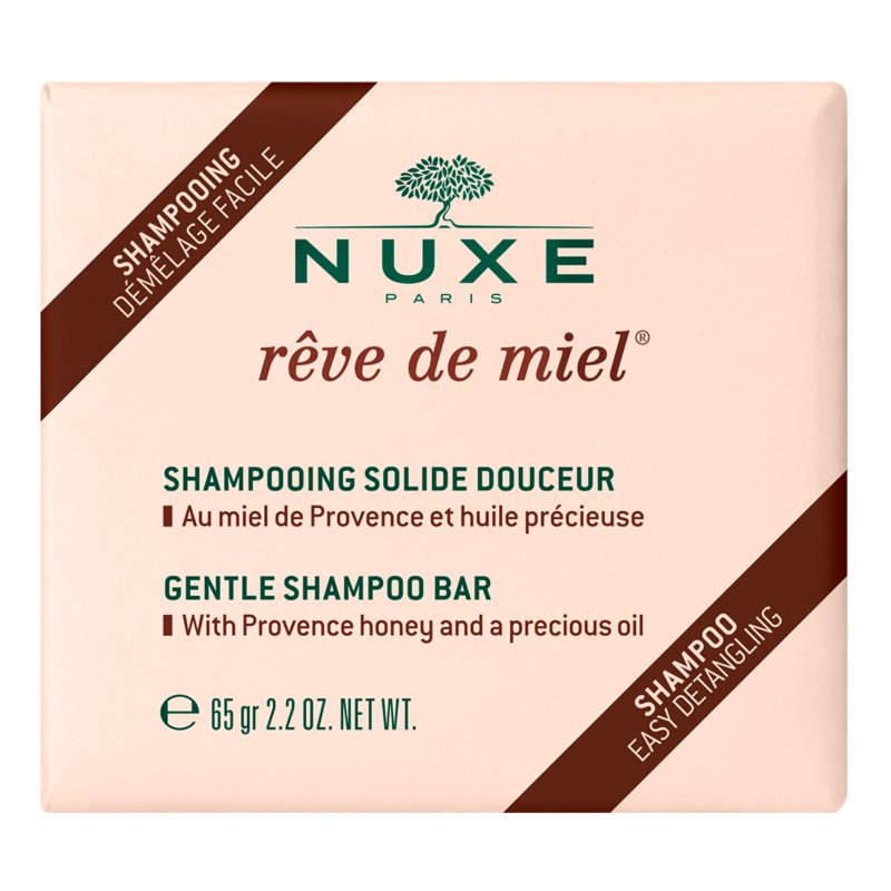 Nuxe Reve De Miel Shampoo Solido - Shampoo al miele districante e delicato - 65 g