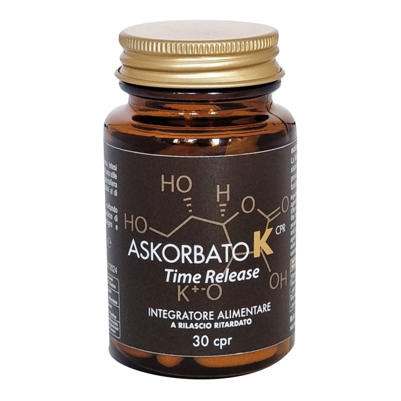 Askorbato K Freeland - Integratore antiossidante a base di ascorbato di potassio - 30 Compresse a Rilascio Ritardato