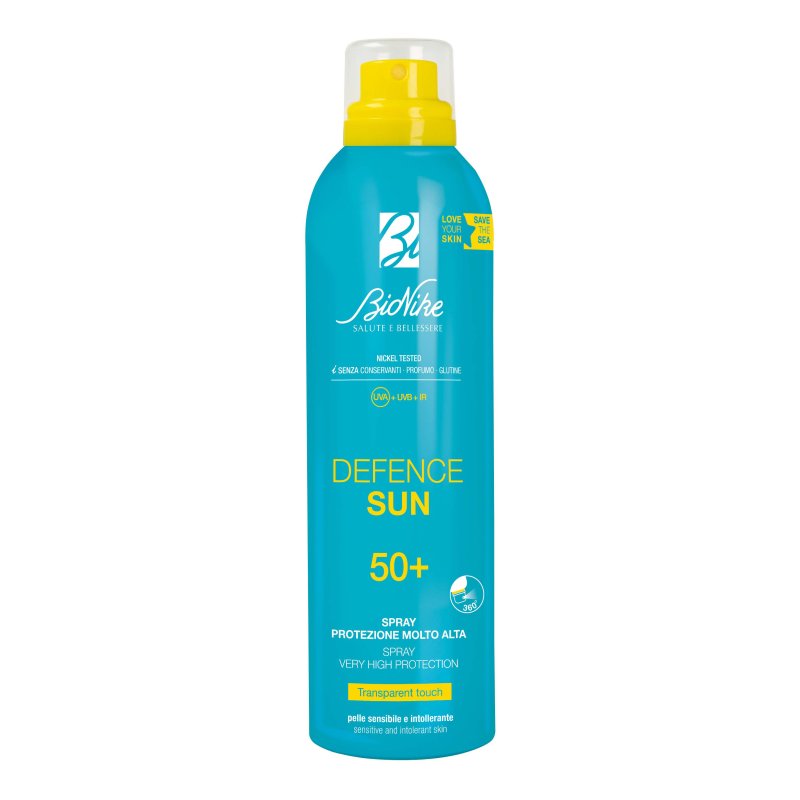 Bionike Defence Sun Spray Trasparente SPF50+ - Protezione solare molto alta - 200 ml