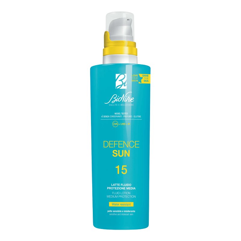 Bionike Defence Sun Latte Fluido Solare SPF15 - Protezione solare media per il corpo - 200 ml