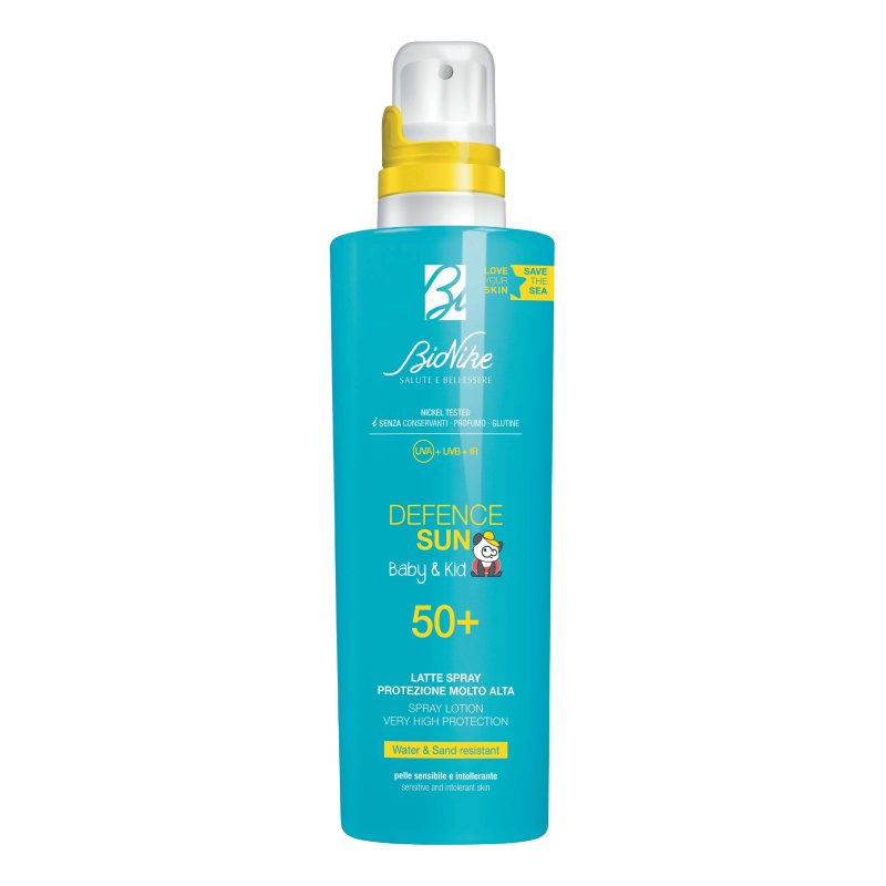 Bionike Defence Sun Baby&Kids Latte Spray Solare Corpo SPF50+ - Protezione solare molto alta adatta per bambini - 200 ml