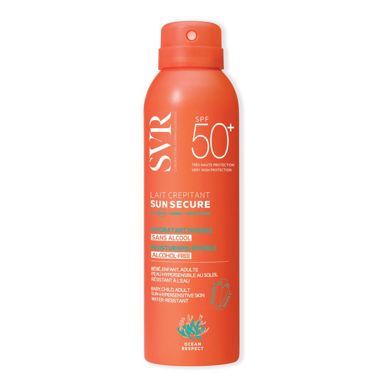 SVR Sun Secure Latte Spray Senza Alcool SPF 50+ - Protezione solare viso e corpo adatta per adulti e bambini - 200 ml 