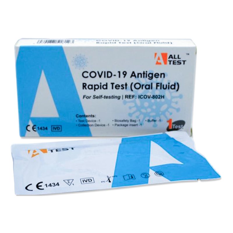 AllTest COVID-19 AG - Test Antigenico Rapido Salivare - Ricerca Antigene Coronavirus