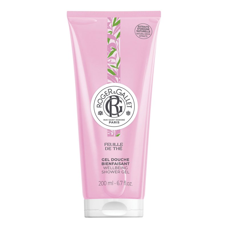 Roger & Gallet Gel Douche Feuille de The - Gel doccia al profumo fresco e fruttato - 200 ml