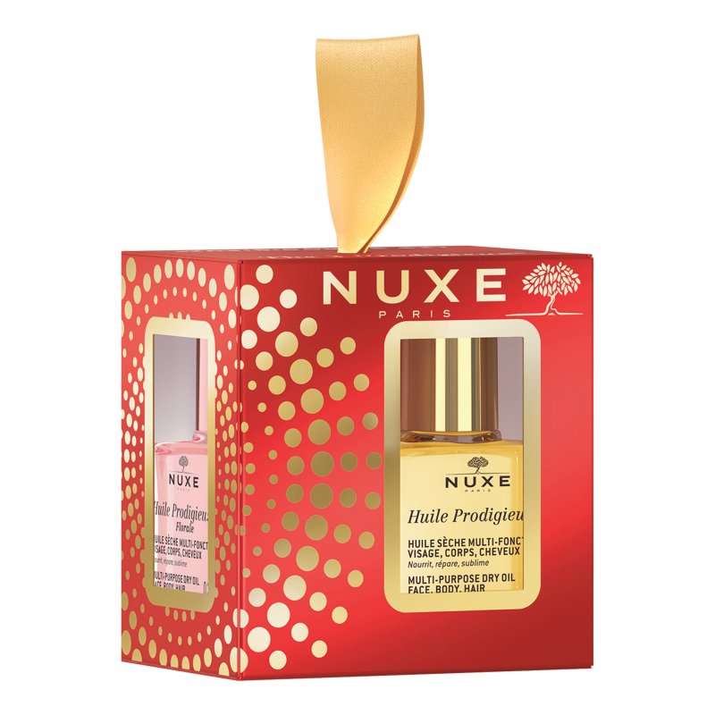 Nuxe Cofanetto di Natale Secret Santa - Olio prodigioso secco 10 ml + Olio prodigioso floreale 10 ml + Olio prodigioso oro 10 ml