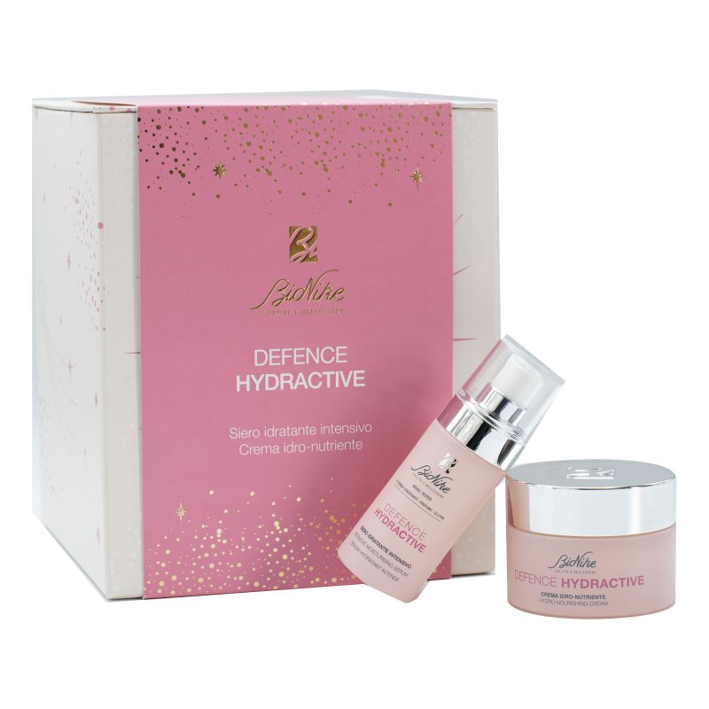 Bionike Cofanetto di Natale Defence Hydractive - Siero Idratante Intensivo 30 ml + Crema Idro Nutriente 50 ml