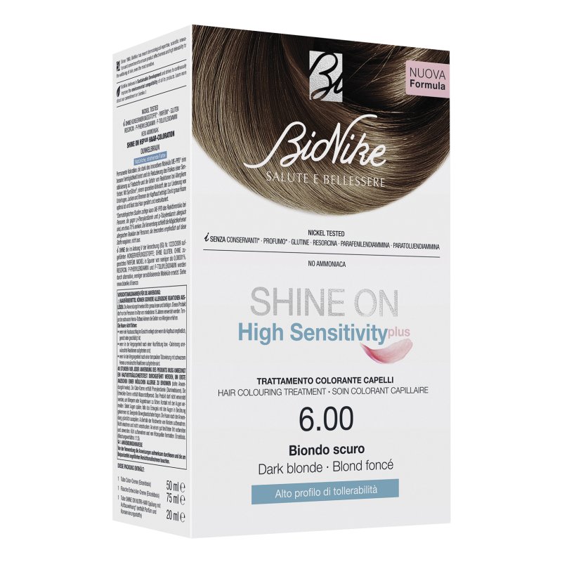 Bionike Shine On High Sensitivity Plus Tintura Numero 6 - Tinta capelli colore biondo scuro