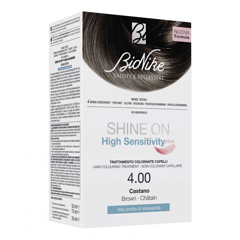 Bionike Shine On High Sensitivity Plus Tintura Numero 4 - Tinta capelli colore castano