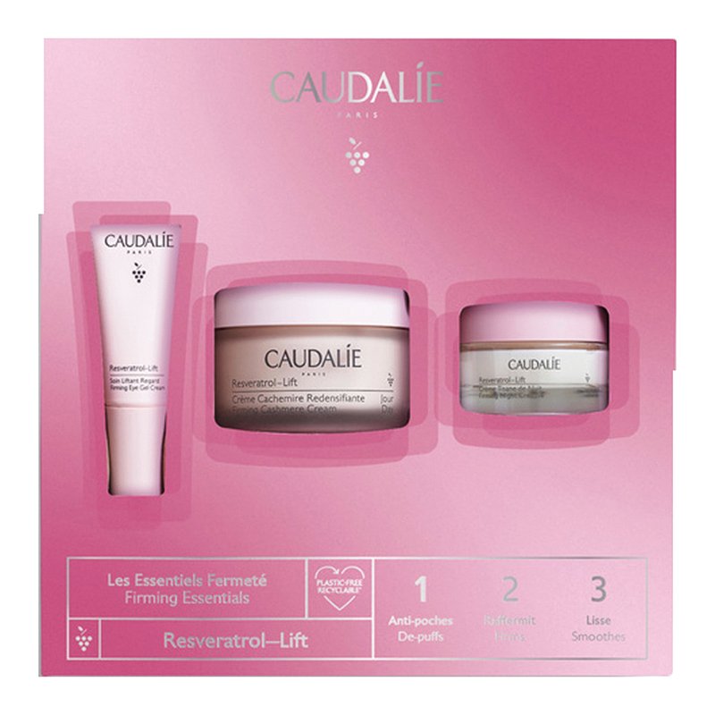 Caudalie Cofanetto di Natale Resveratrol-Lift - Crema cashmere 50 ml + Crema Tisana della notte 15 ml + Contorno occhi 5 ml