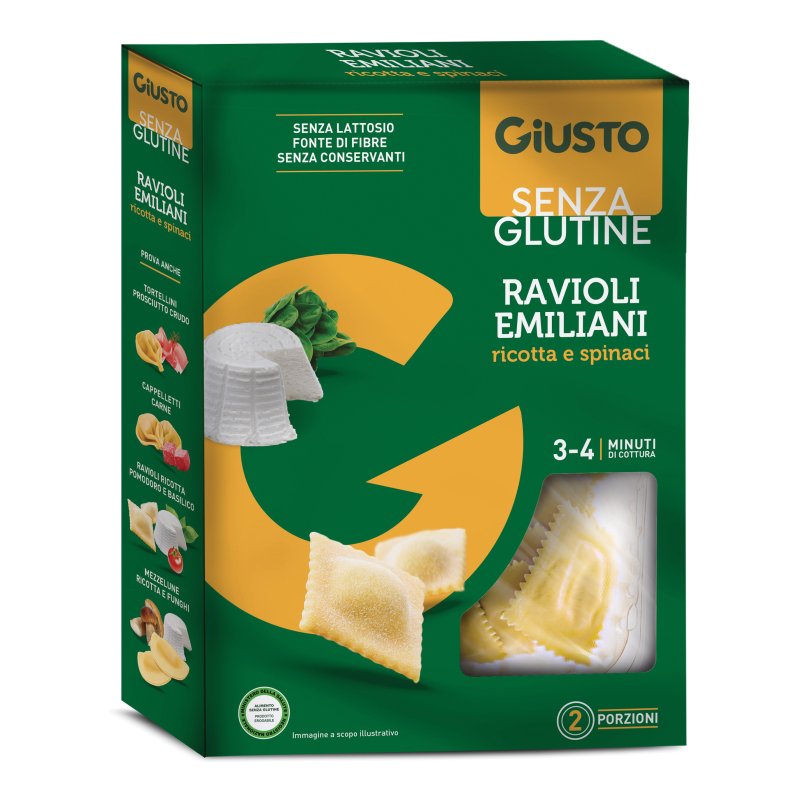 GIUSTO S/G Ravioli Ric/Spin.