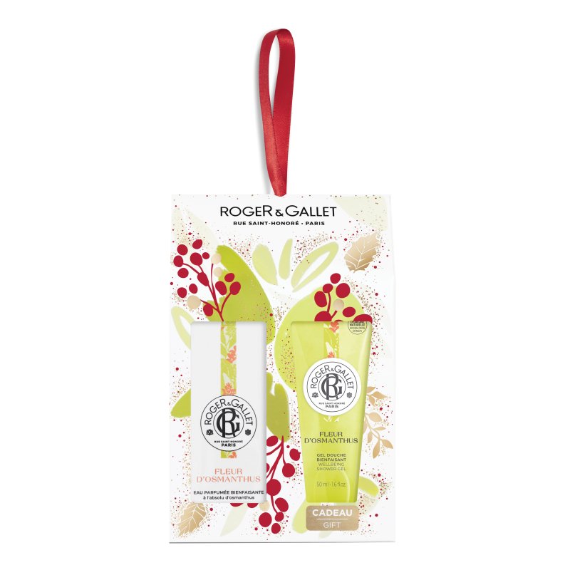 Roger&Gallet Cofanetto di Natale Fleur D'Osmanthus - Acqua profumata 30 ml +  Gel doccia 50 ml