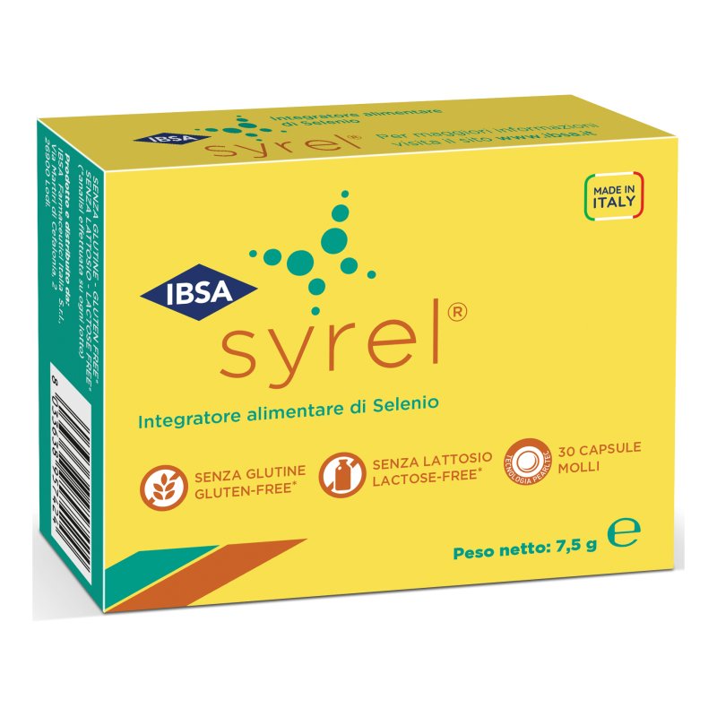 Syrel - Integratore alimentare di Selenio per la tiroide - 30 capsule molli