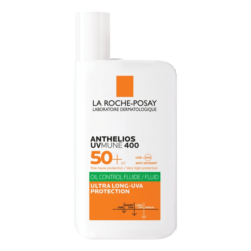 Anthelios Fluido Oil Control SPF 50+ - Protezione solare viso tocco secco - 50 ml