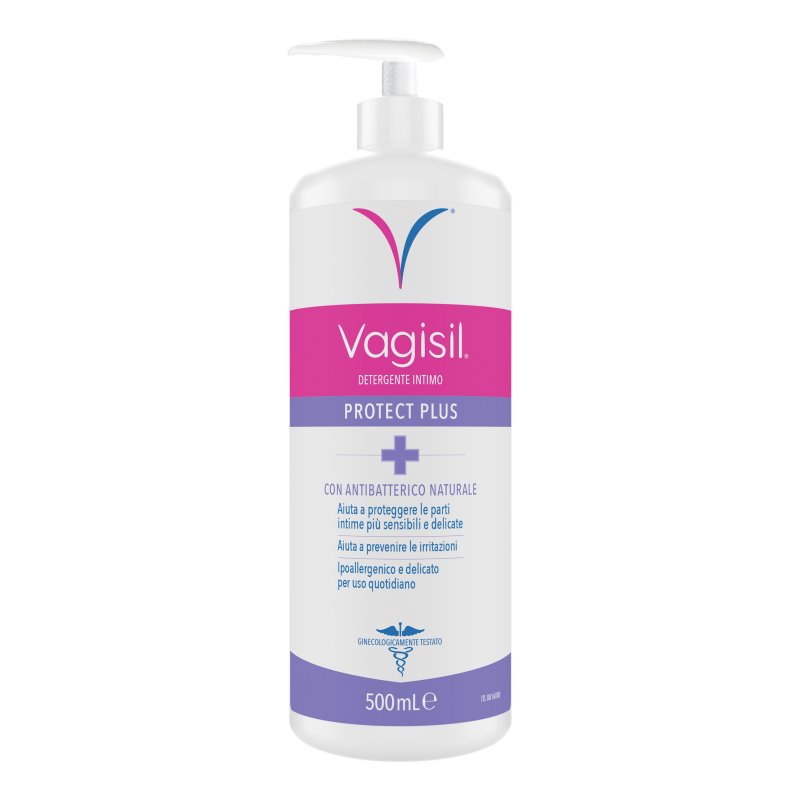 Vagisil Protect Plus Detergente Intimo - Detergente delicato per la prevenzione di irritazioni e prurito intimo - 500 ml