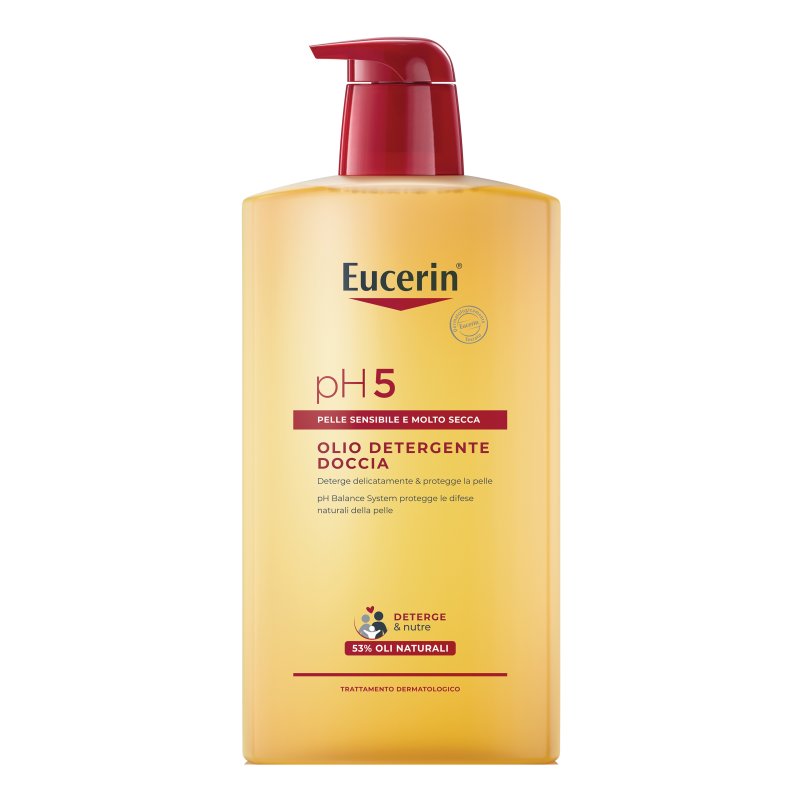 Eucerin ph5 Olio Detergente Doccia - Ideale per pelle secca e reattiva - 1 litro